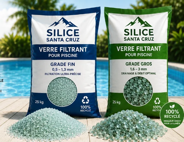 Sable de verre pour filtre à sable