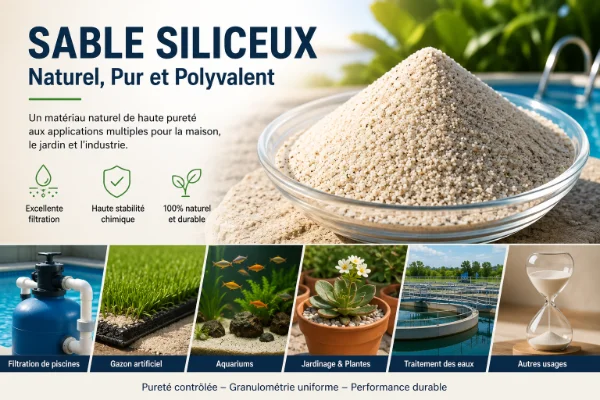 sable siliceux utilisation