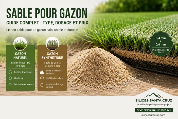 silice lavée, granulométrie, prix et dosage